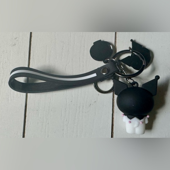 Kuromi Keychain Bag Charm with Wristlet NIP Hello Kitty & Friends - Picture 2 of 4